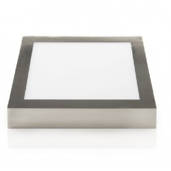 Downlight panel Cuadrado LED Superficie Cromado 18W
